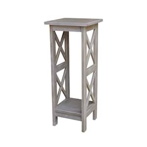 Weathered Taupe Gray 30 in. H X-sided Plant Stand