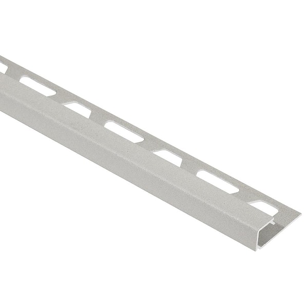 Schluter Quadec Greige Textured Color-Coated Aluminum 5/16 in. x 8 ft. 2-1/2 in. Metal Square Edge Tile Edging Trim