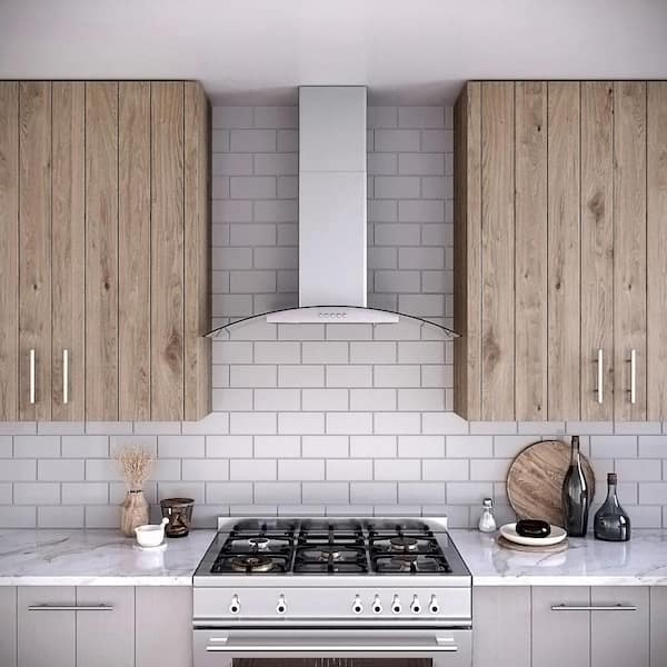 Streamline 36 in. Borsari Ducted Wall Mount Range Hood in