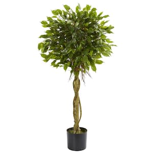 4 ft. UV Resistant Indoor/Outdoor Ficus Artificial Topiary Tree