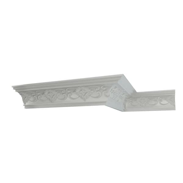Ekena Millwork Terrel 3.125 in. D x 3.125 in. W x 12 in. L Polyurethane Crown Moulding Sample