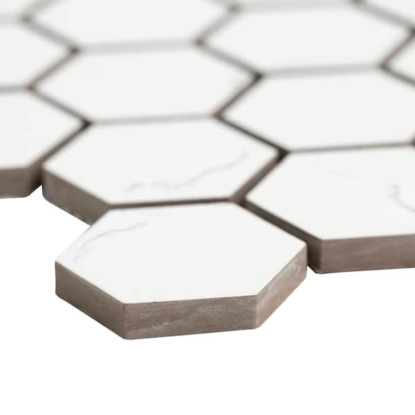 MSI Miraggio Gray Hexagon 12 in. x 12 in. x 9 mm Matte Porcelain 