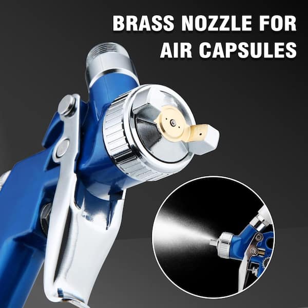 Precision 1.0mm Mini HVLP Spray Gun – Touch-Up Detail Paint Gun With 125cc Cup, For Automotive, Home, And Furniture Painting