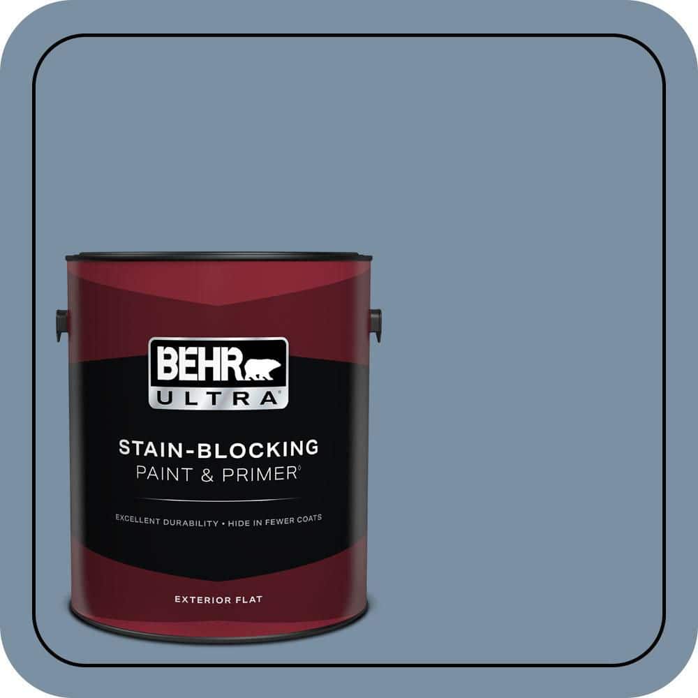 1 gal. #S510-4 Jean Jacket Blue Flat Exterior Paint & Primer price history on PriceWatchPro