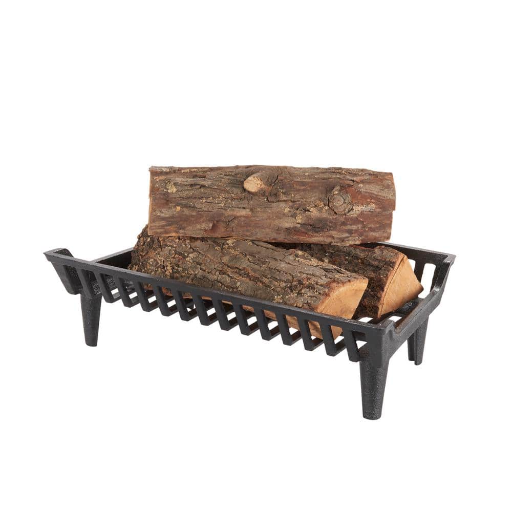 Liberty Foundry 24 in. Cast Iron Heavy-Duty Fireplace Grate with 4 in. Clearance G800-24-BX