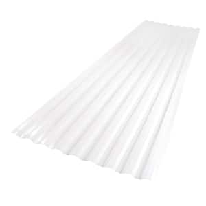2.2 ft. x 8 ft. Corrugated Polycarbonate Roof Panel in White Opal