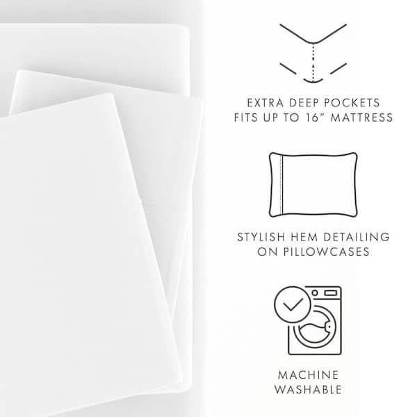 Becky Cameron Solid Microfiber Deep Pocket Sheet Set