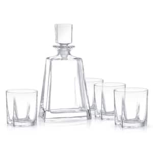 23 oz. Luna Crystal Whiskey Decanter with 10.5 oz. Whiskey Glasses