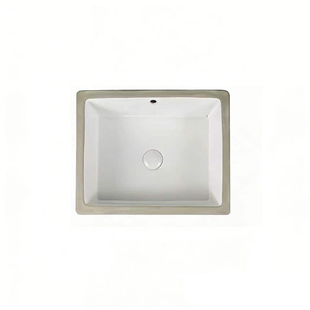 cadeninc 19.69 in. x 15.75 in. White Ceramic Rectangular