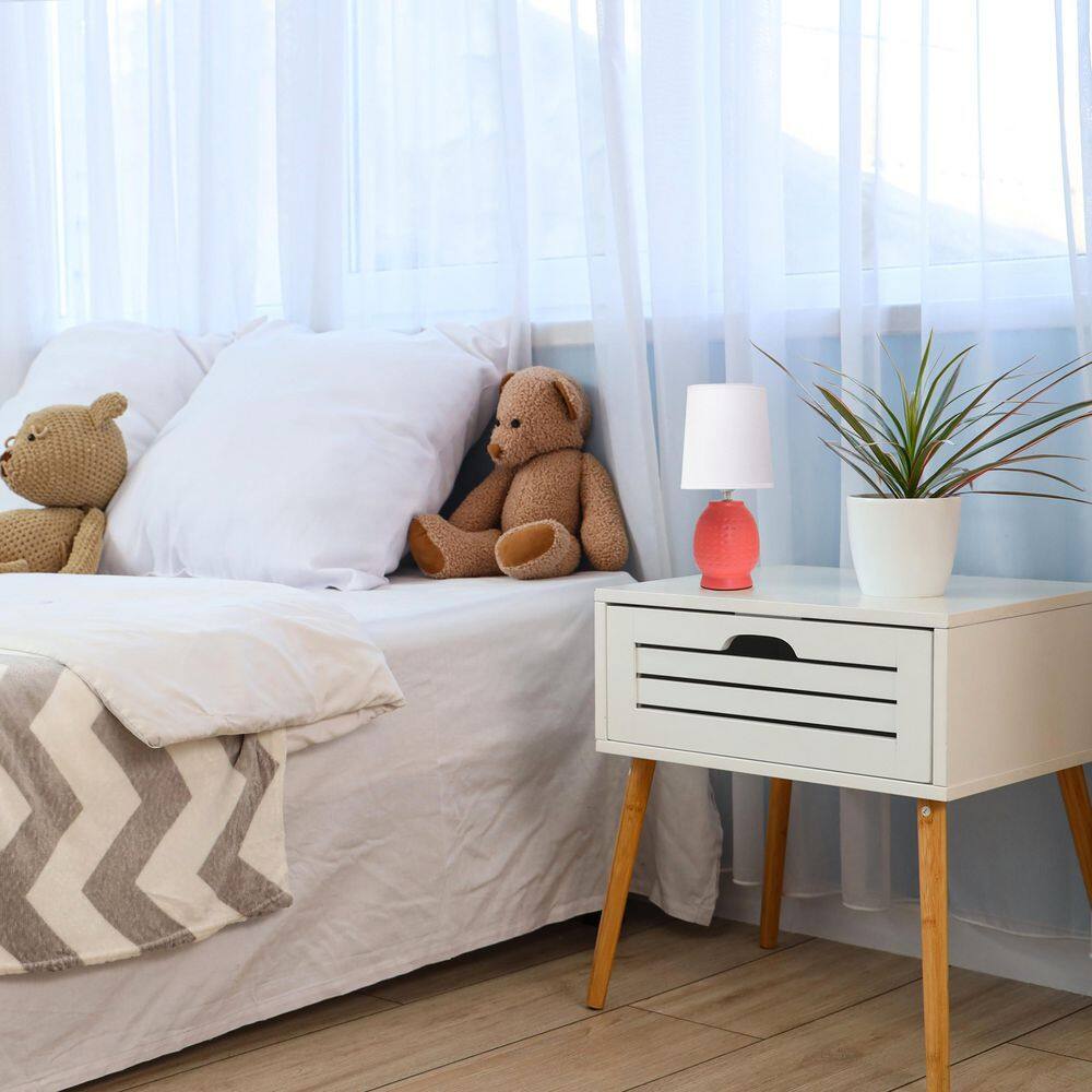 12.5 Petite Ceramic Table Lamp, Orange Finish for Bedroom or Entryway price history on PriceWatchPro