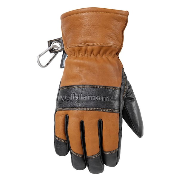 Wells Lamont Men Large HydraHyde Full Grain Leather Work Gloves