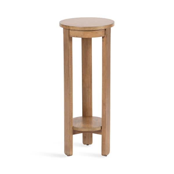 Foxford 12.01 in. Natural Round Wood Veneer/MDF End Table