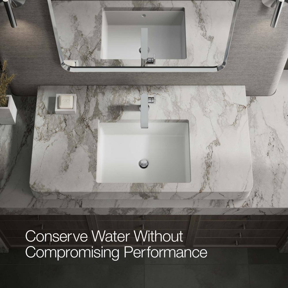 Composed Minimalist Polished Chrome Single-Handle Bathroom Faucet