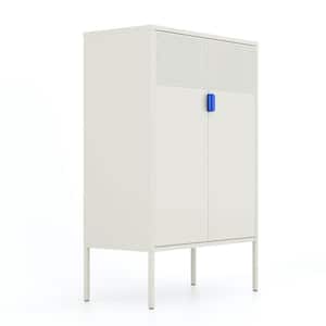 31.5 in. W x 15.75 in. D x 39.96 in. H Gray Linen Cabinet Metal Storage Locker Cabinet, Adjustable Shelves