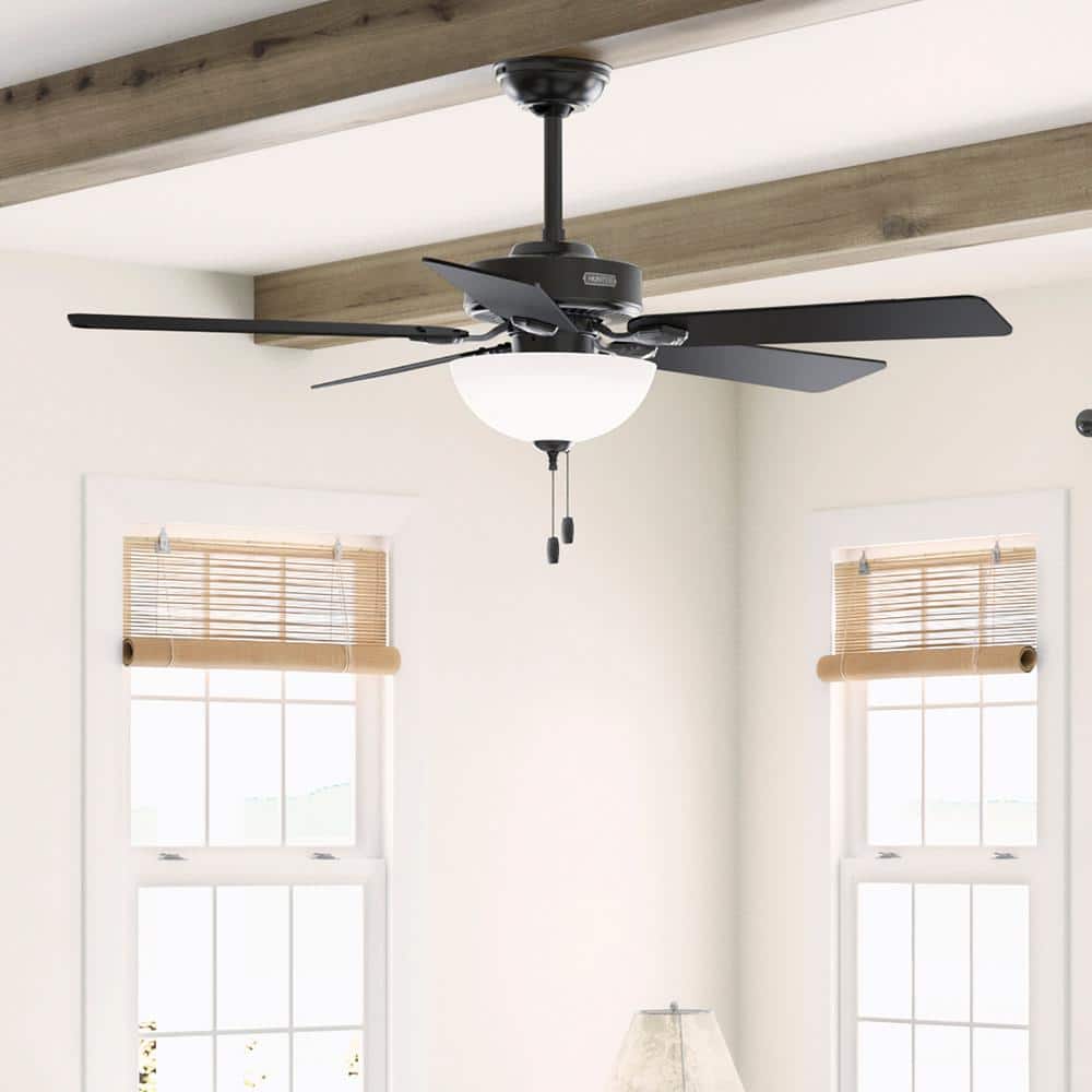 Swanson 52 in. Indoor Matte Black Ceiling Fan with Light Kit price history on PriceWatchPro