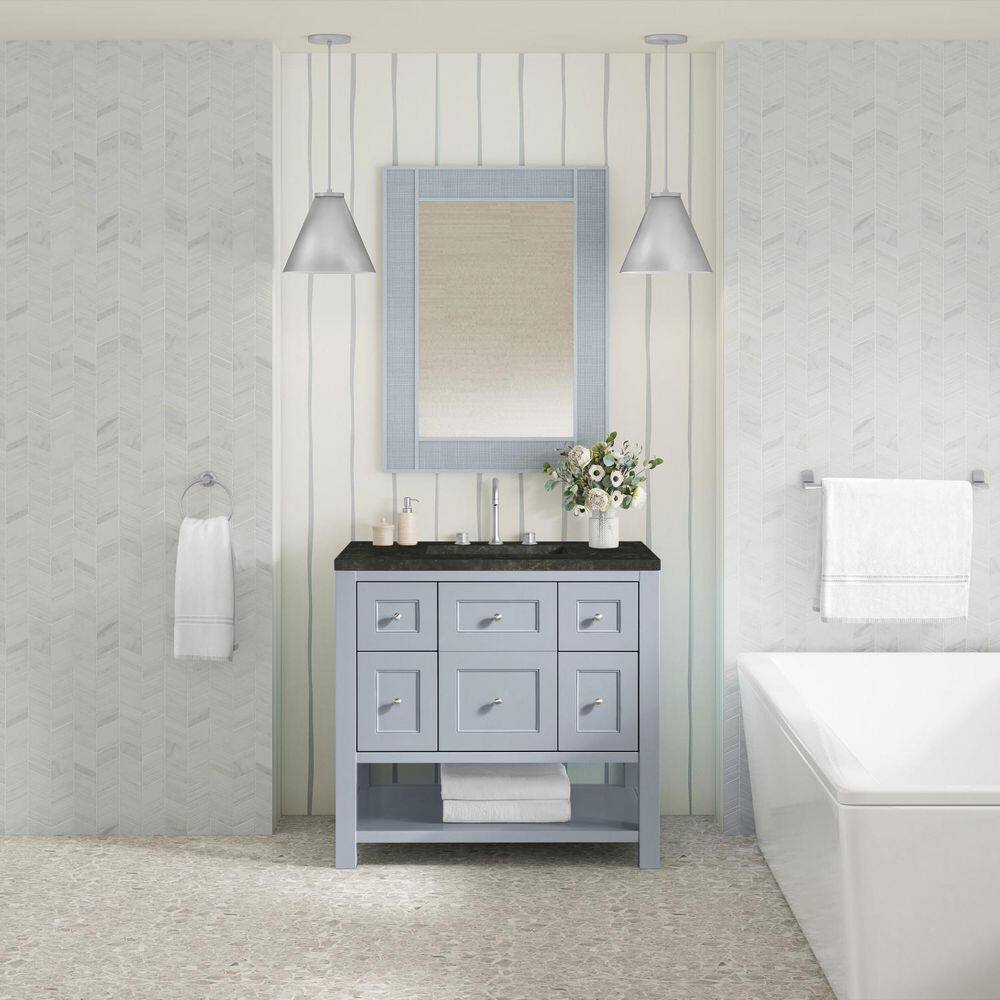 Breckenridge 36.0 in. Single Bath Vanity in Serenity Blue with Phantome Engineered Composite Top price history on PriceWatchPro