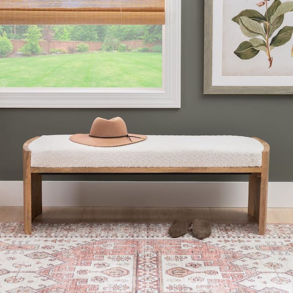 West Brown Dining Bedroom Backless Bench 47.25 in.