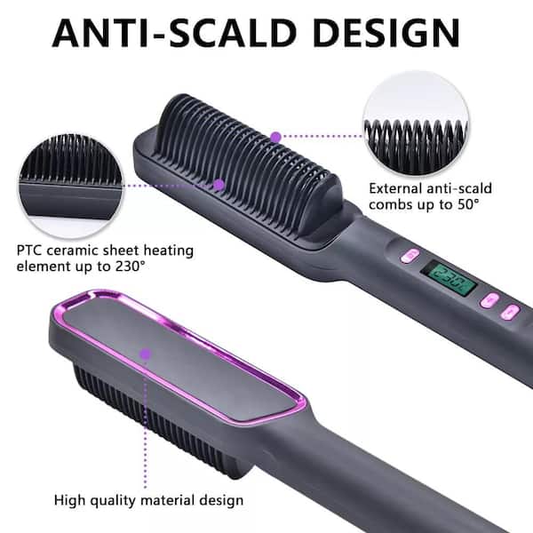 Aoibox 1000-Watt Household 5 in. 1-Hot Air Comb, Automatic Curling Iron and  Straightening Hair Comb, Hair Dryer SNSA22IN005 - The Home Depot