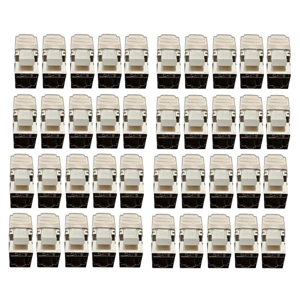 CAT6 Shielded Keystone Jack Tool-Less Silver 40-Pack price history on PriceWatchPro