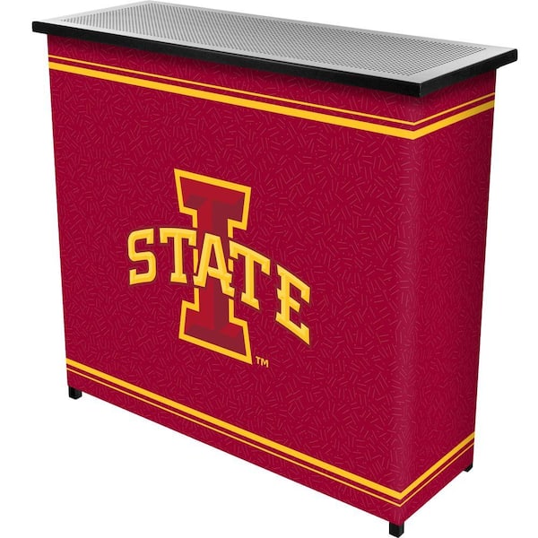 Trademark Iowa State University 2-Shelf Black Bar with Case