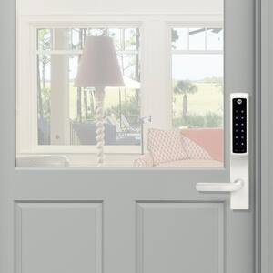 Smart Door Lock Deadbolt with WiFi and Touchscreen Keypad; For Anderson Patio Doors; White