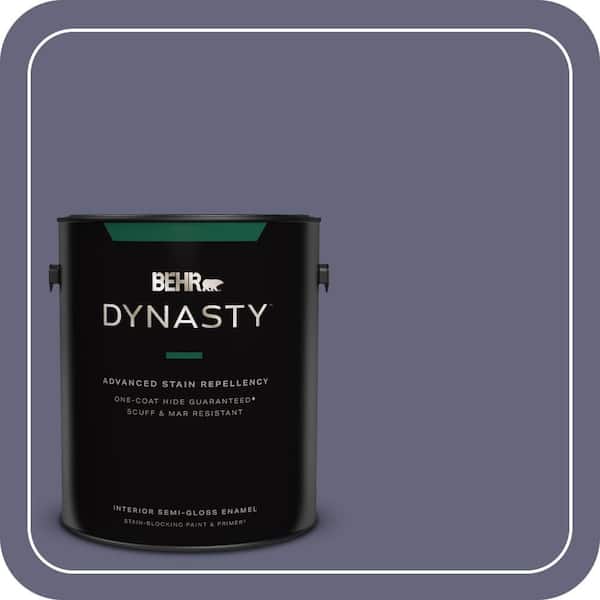 BEHR DYNASTY 1 gal. #630F-6 Violet Evening Semi-Gloss Enamel Interior Stain-Blocking Paint & Primer