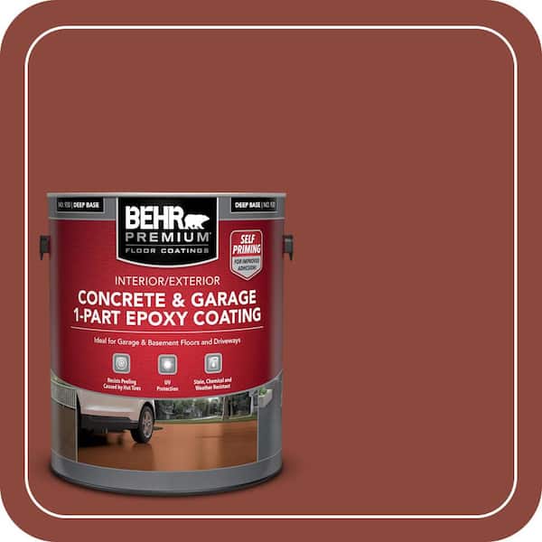 1 gal. #PPF-30 Deep Terra Cotta Self-Priming 1-Part Epoxy Satin Interior/Exterior Concrete and Garage Floor Paint