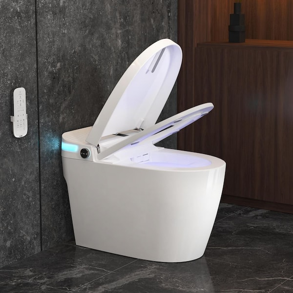 Brooklyn II Elongated Bidet Toilet 1.28 GPF in White with Bidet/Rear Wash, Heated Seat, Auto Flush and Remote Control
