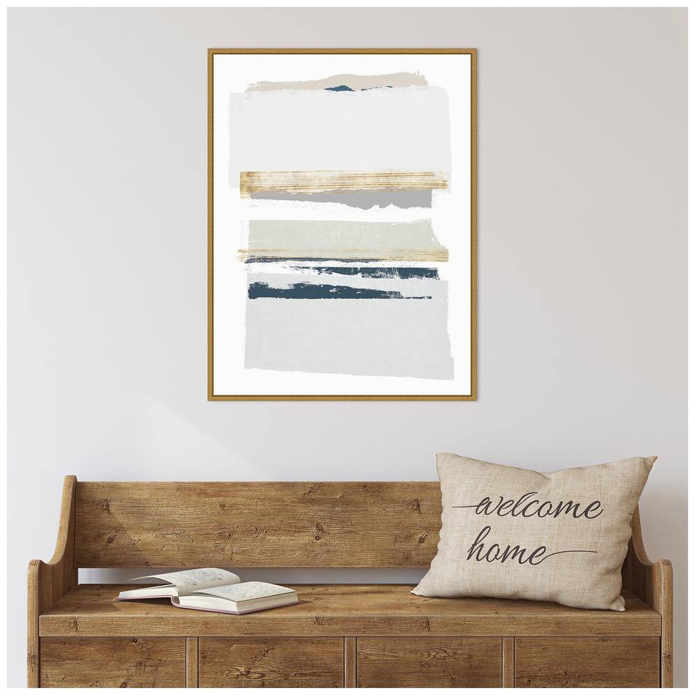 Boulevard I Gold Framed Abstract Canvas Wall Art, 22" x 30"