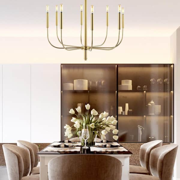 JONATHAN Y Amoros 27.25 in. 8-Light Modern Mid-Century Iron