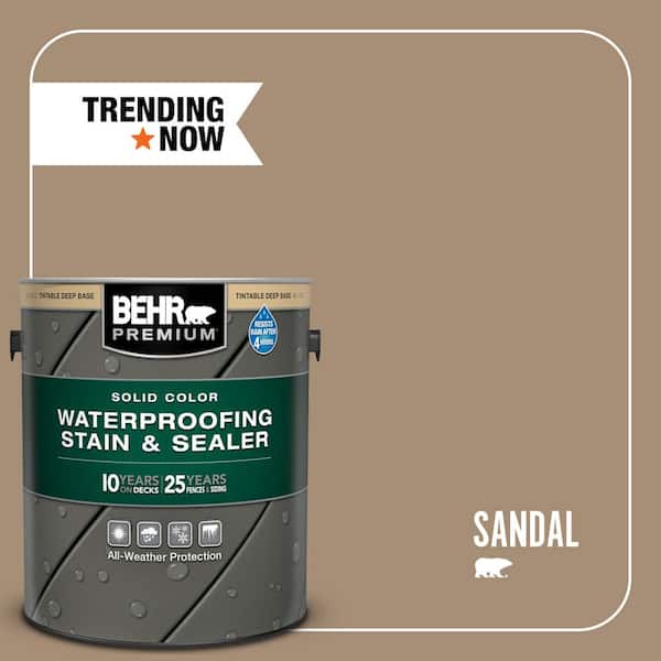 1 gal. #SC-121 Sandal Solid Color Waterproofing Exterior Wood Stain and Sealer