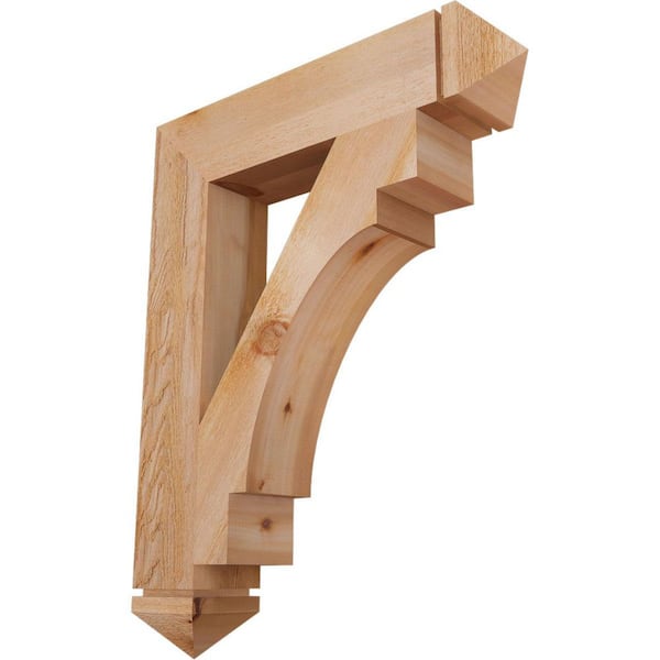 Ekena Millwork 6 in. x 38 in. x 30 in. Western Red Cedar Merced Arts and Crafts Rough Sawn