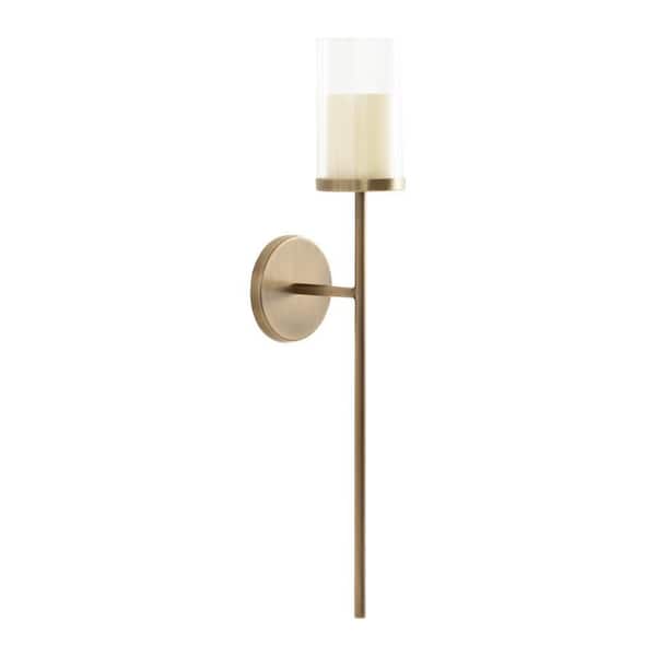 Blaise Gold Metal Wall Candle Sconce