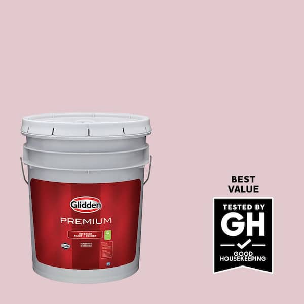 Glidden Premium 5 gal. Rose Cloud PPG1048-3 Satin Interior Latex Paint