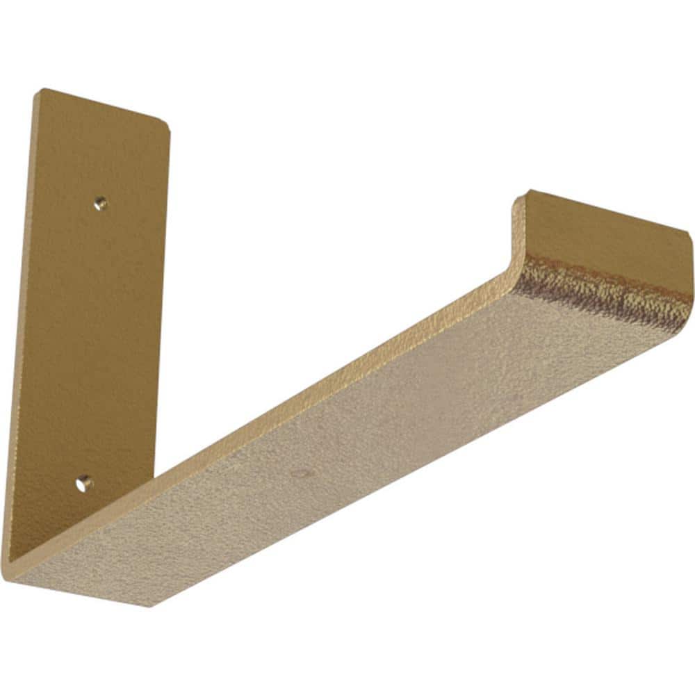 Hammered Gold Steel 2"W x 12"D x 7"H Hanging Shelf Bracket