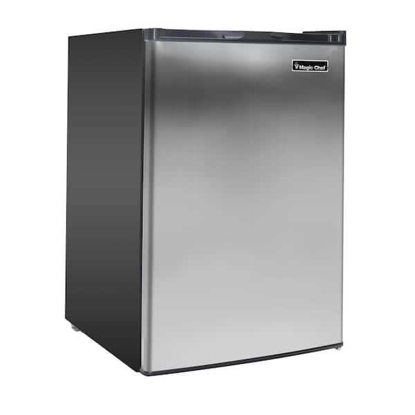 Magic Chef - 3.0 cu. ft. Upright Freezer in Stainless Steel