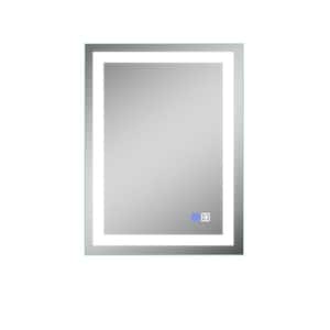 24 in. W x 32 in. H Rectangular Frameless Wall Mounted Anti-Fog Dimmable LED Bathroom Vanity Mirror