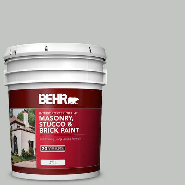 5 gal. #MS-66 New England Grey Flat Interior/Exterior Masonry, Stucco and Brick Paint