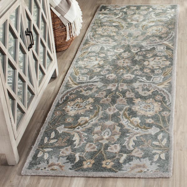 Bella Gray/Multi 2 ft. x 7 ft. Floral Runner Rug