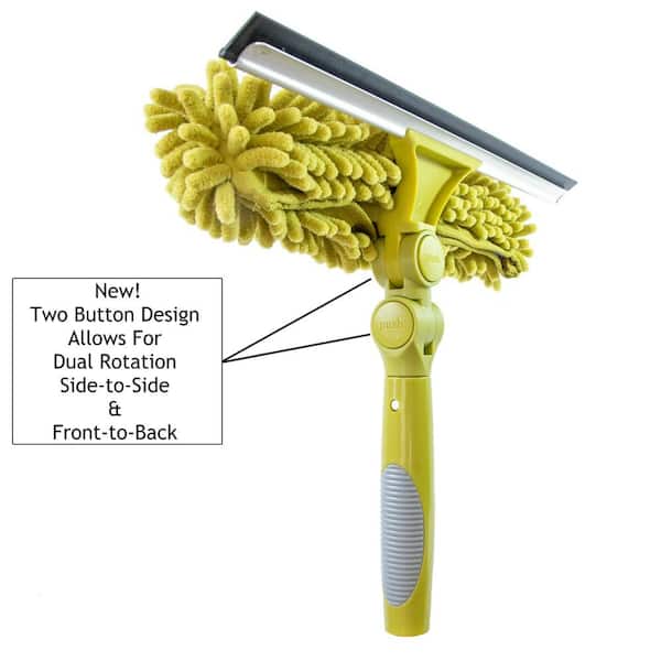 20 Foot Exterior House Cleaning Brush Set with 5-12 ft Extension Pole //  Vinyl Siding Brushes with Telescopic Extendable Pole & Window Cleaning