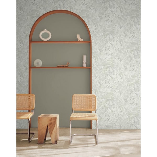 Moss Mari Botanical Vinyl Unpasted Wallpaper Roll (60.75 sq. ft.)