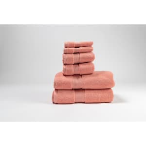 Signature 6-Piece 100% Cotton Bath Towel Set in Tiger Lily
