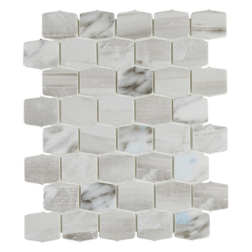 Seaside Lisbon 9.84 in. x 12.13 in. Lantern Glass Mesh-Mounted Mosaic Tile 