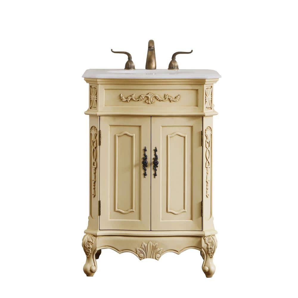Timeless Home Danny 24 in. W x 21 in. D Single Bathroom Vanity in Light Ant