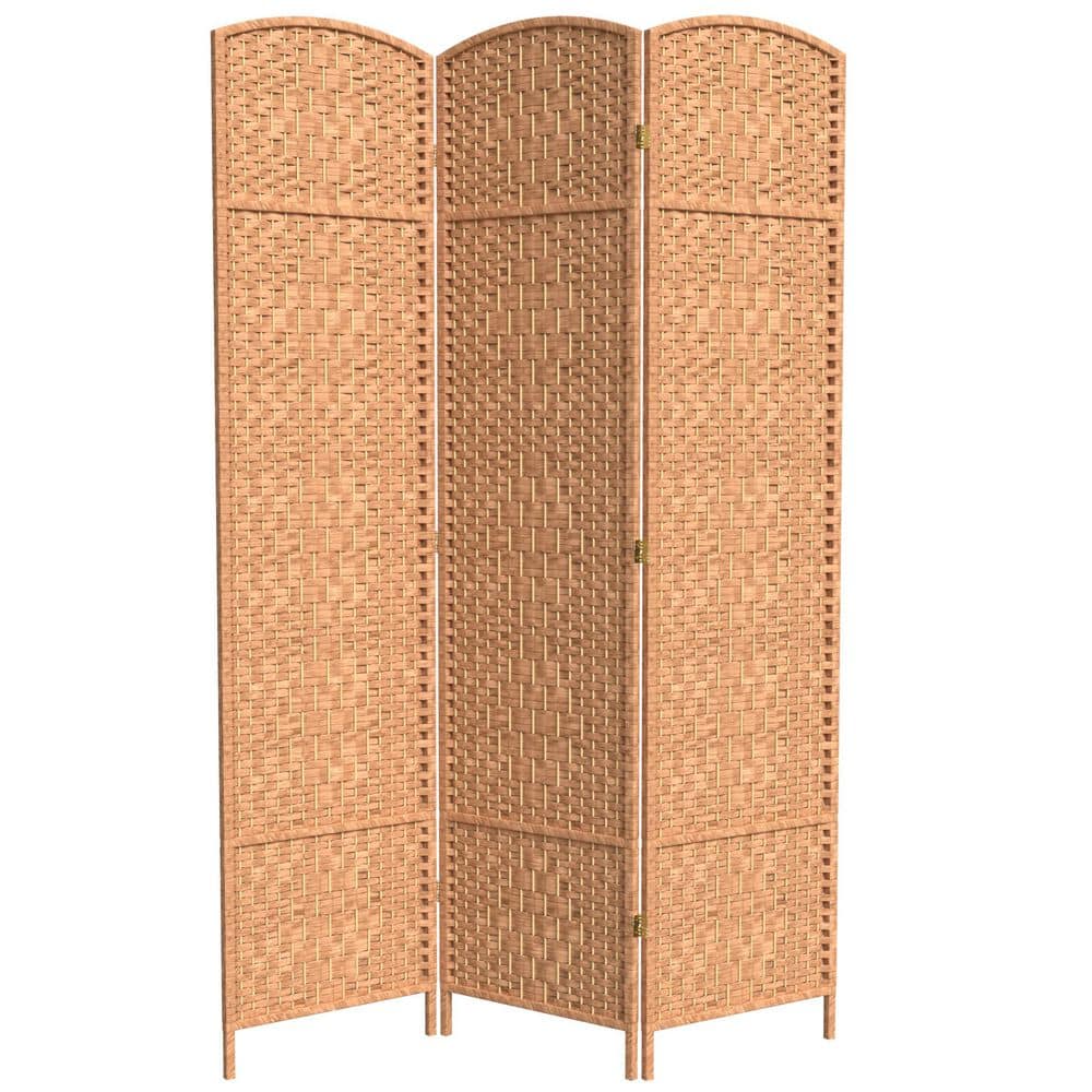 7 ft. Natural 3-Panel Room Divider