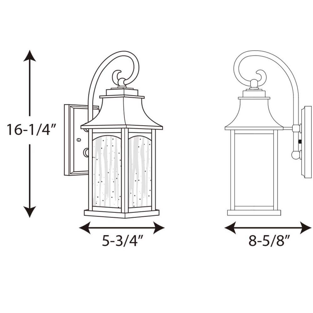Maison Black Traditional French Country Wall Lantern
