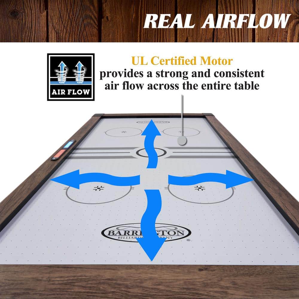 Grant 6' Oak Wood Grain Air Hockey Table with Steel Legs