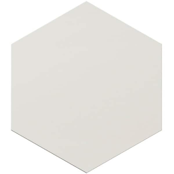 Apollo Tile Terra Mia 8.1 in. x 9.25 in. White Porcelain Matte Hexagon Wall and Floor Tile (50 Cases/496.5 sq. ft./Pallet)