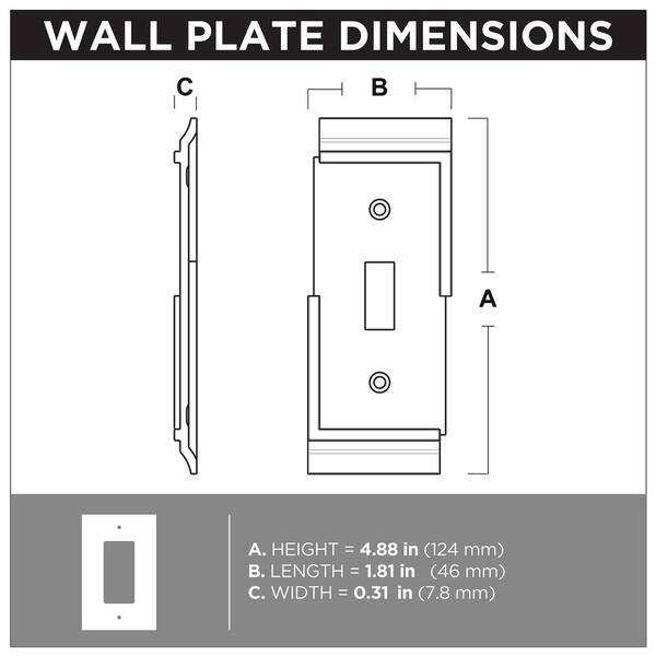 Oat Color Gingham Light Switch Cover – 1 Gang Single Toggle, Decorative Wall Plate, Standard Size 4.53 X 2.76 Inch