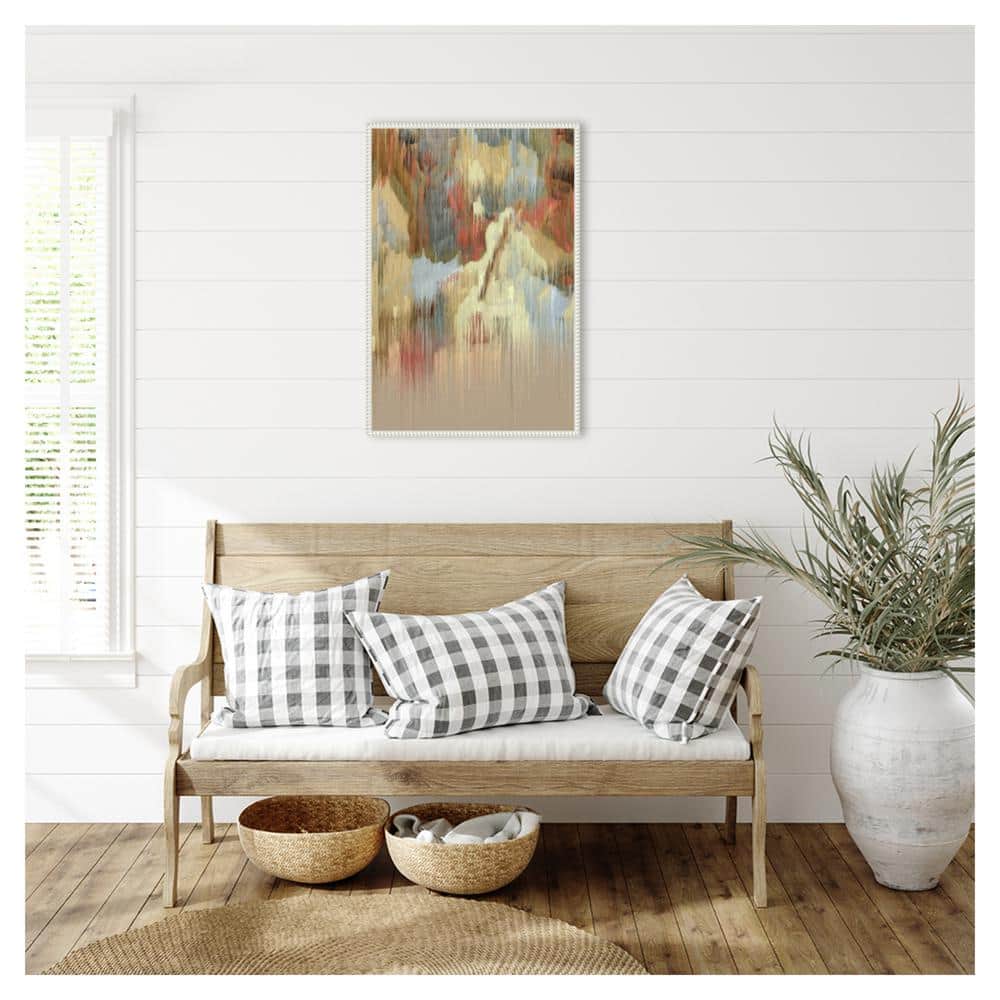 Summer Abstract Beaded Framed Canvas Wall Art